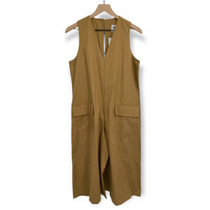 Toit Volant Cropped Jumsuit Sz XS Sleeveless V-Neck Keyhole Back Made In USA NWT